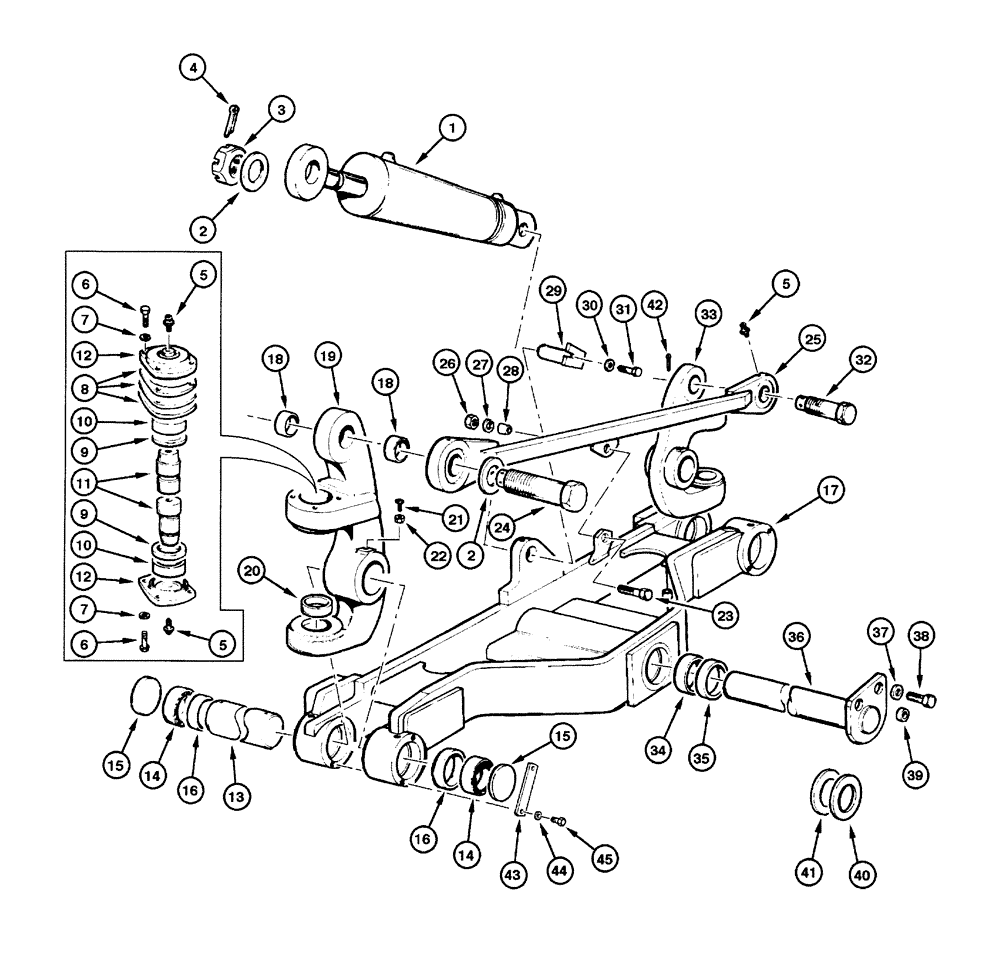 Схема запчастей Case 885 - (06.22[00]) - FRONT AXLE - ASSEMBLY (06) - POWER TRAIN