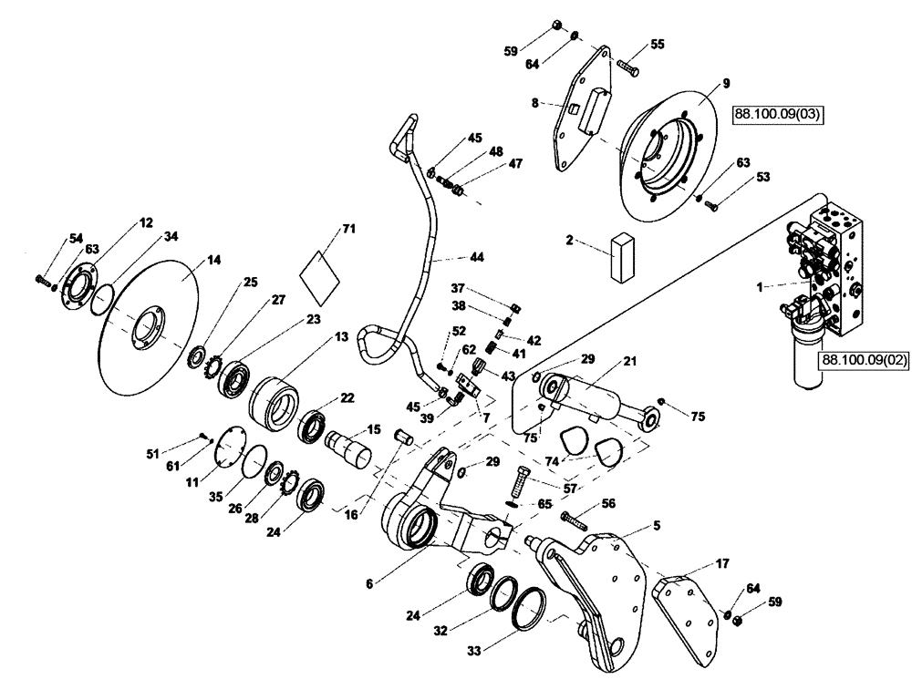 Схема запчастей Case DV213 - (88.100.09[01]) - EDGE CUTTER (GROUP 550-ND144182) (88) - ACCESSORIES