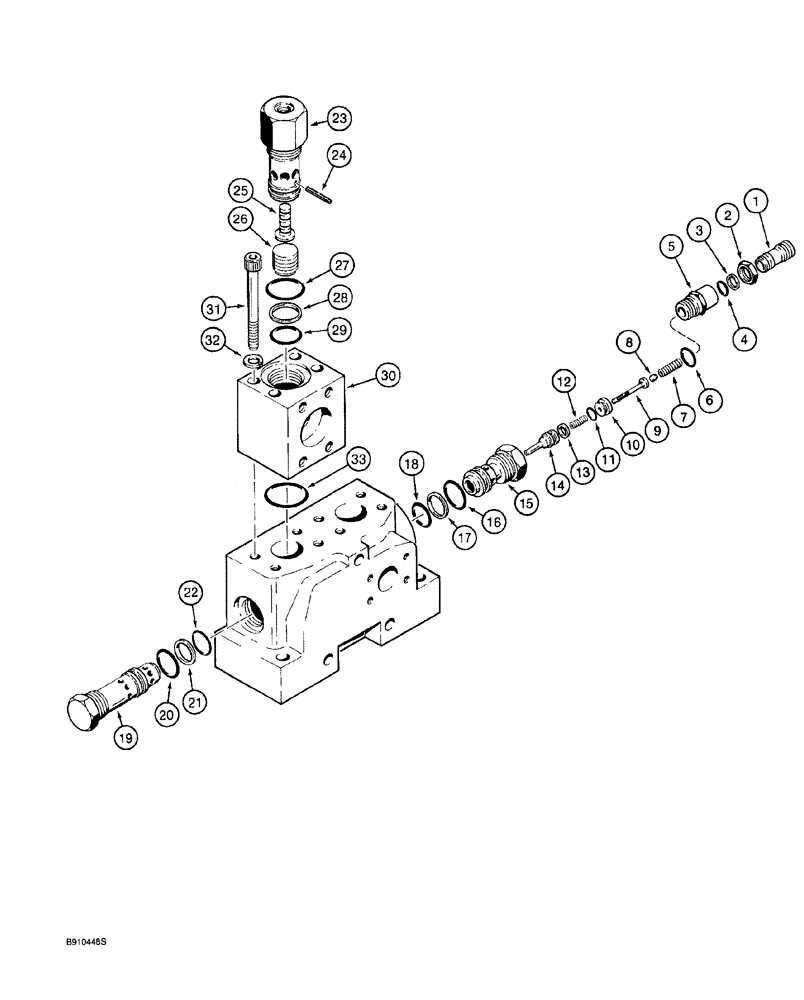 Схема запчастей Case 921 - (8-026) - LOADER INLET AND OUTLET SECTION AND LOW PRESSURE REGENERATION VALVE, PRIOR TO P.I.N. JEE0040188 (08) - HYDRAULICS