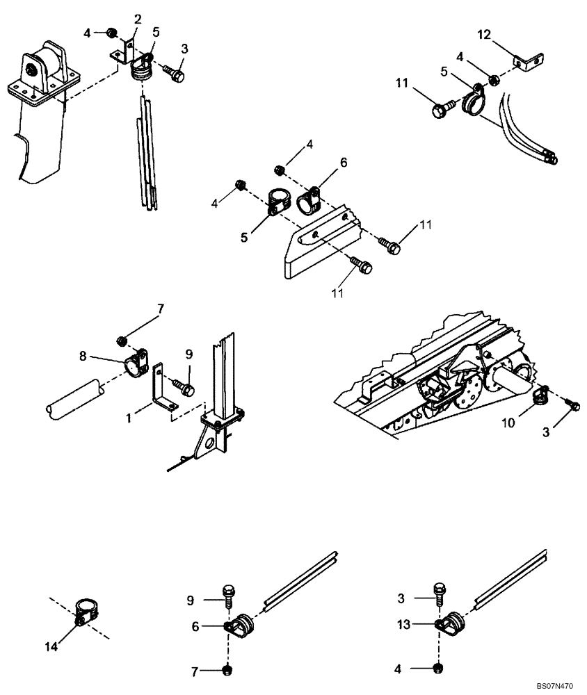 Схема запчастей Case 330B - (49A00040989[001]) - PNUEMATIC MTG (87559451 REV B 10/31/2007) (09) - Implement / Hydraulics / Frame / Brakes