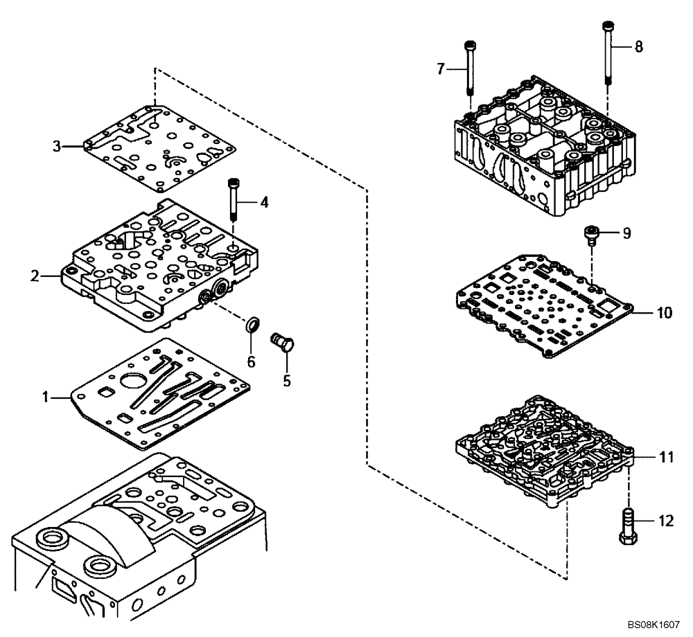 Схема запчастей Case 330B - (18A00001005[001]) - GEARSHIFT SYSTEM (P.I.N. HHD0330BN7PG57000 AND AFTER) (84168873) (03) - Converter / Transmission