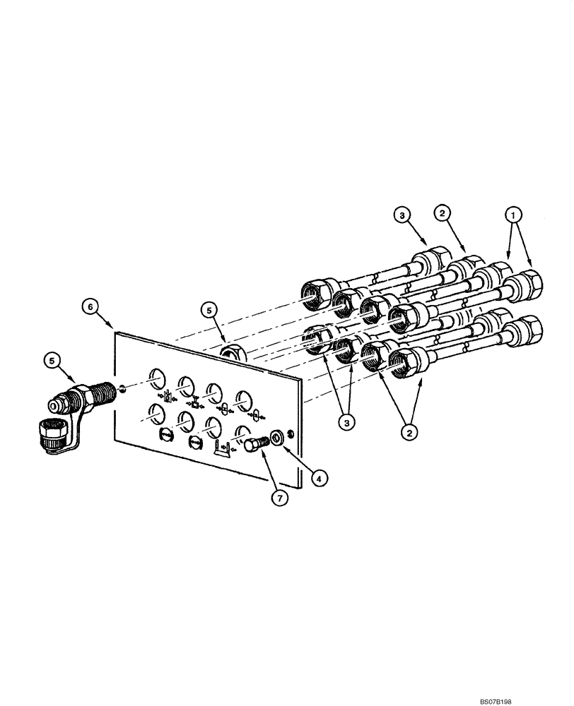 Схема запчастей Case 885 - (08.69[00]) - DIAGNOSTIC PRESSURE PORTS (08) - HYDRAULICS