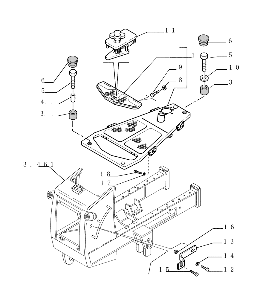 Схема запчастей Case 1850K - (5.601[03]) - HOODS Hoods / Operators Compartment