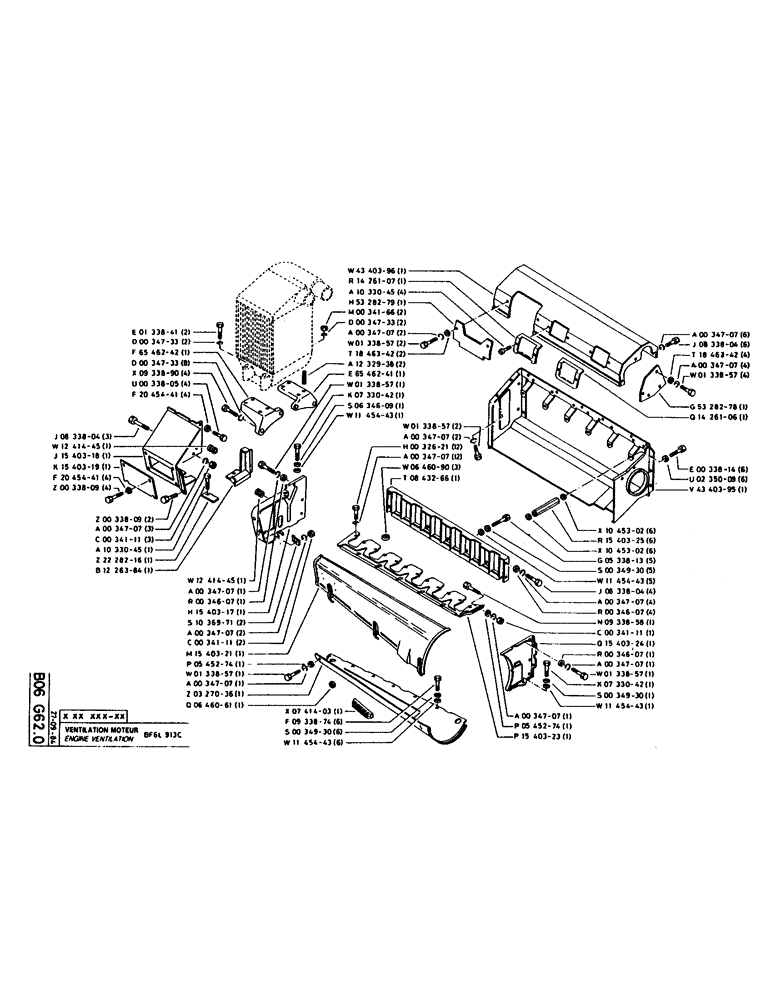 Схема запчастей Case 160CK - (072) - ENGINE VENTILATION (01) - ENGINE