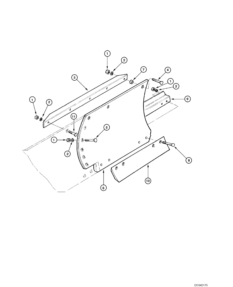 Схема запчастей Case 885 - (09.14[00]) - MOLDBOARD EXTENSION LH - ASSEMBLY (OPTIONAL) (09) - CHASSIS