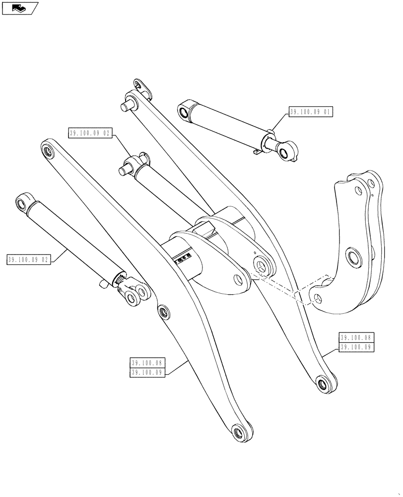 Схема запчастей Case 621F - (00.000.39[02]) - PICTORIAL INDEX - FRONT LOADER (00) - GENERAL & PICTORIAL INDEX