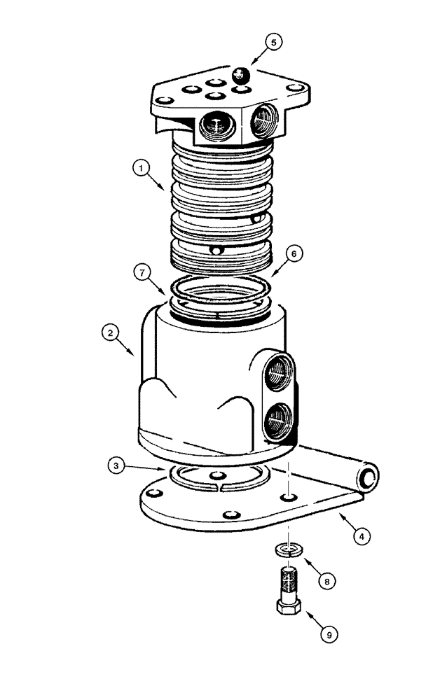 Схема запчастей Case 865 DHP - (8-020) - BLADE HYDRAULIC CIRCUIT - ROTATING DISTRIBUTOR (08) - HYDRAULICS