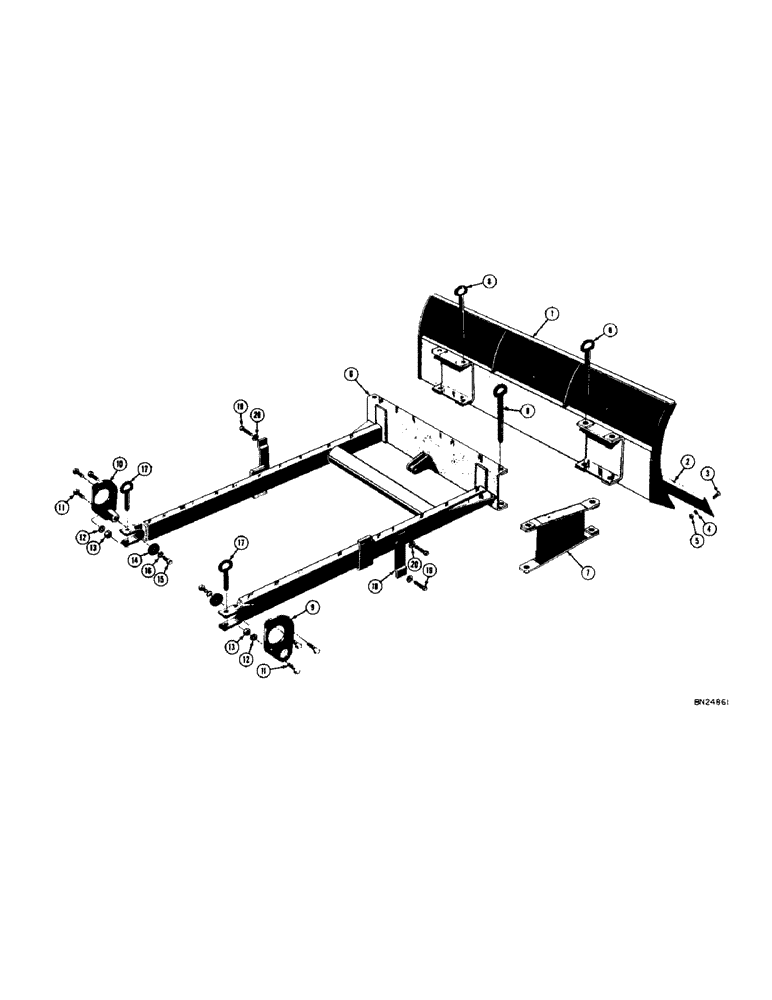 Схема запчастей Case 320 - (134) - SNOW DOZER (36" GAUGE TRACTOR) (05) - UPPERSTRUCTURE CHASSIS