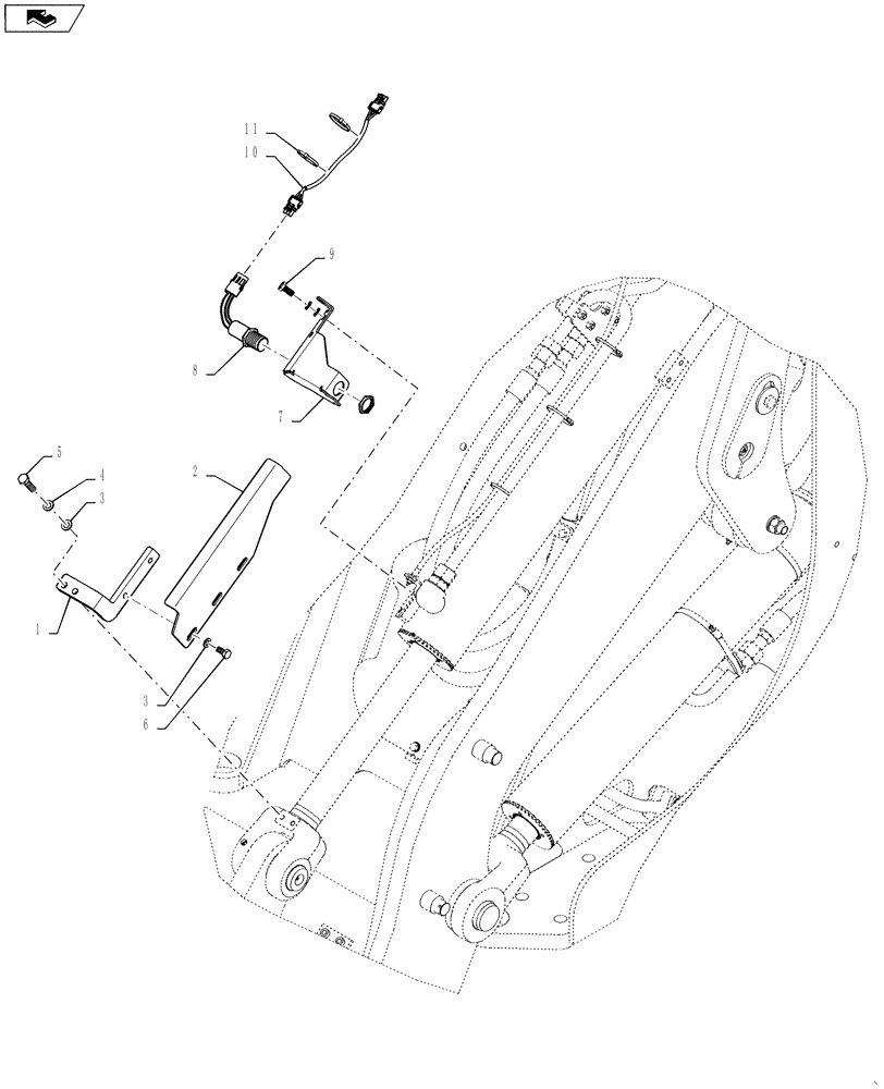 Схема запчастей Case 621F - (55.420.03) - CONTROL - RETURN-TO-DIG (XT LOADER) (55) - ELECTRICAL SYSTEMS