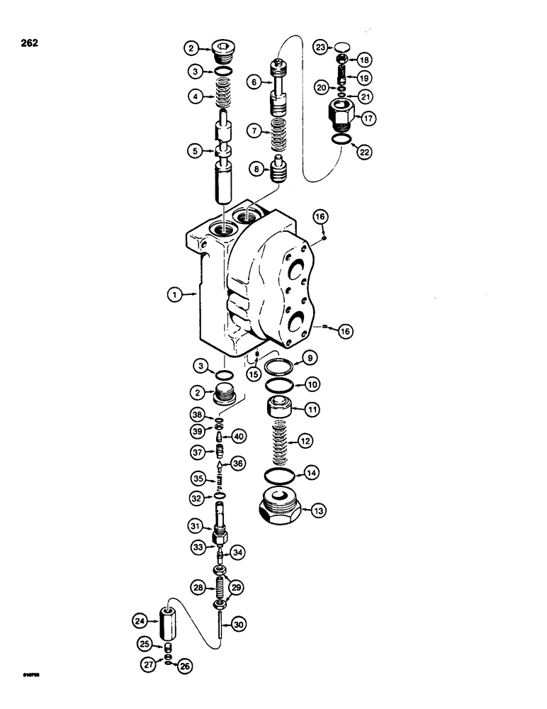 Схема запчастей Case 855C - (262) - N7485 INLET AND OUTLET SECTION (07) - HYDRAULIC SYSTEM