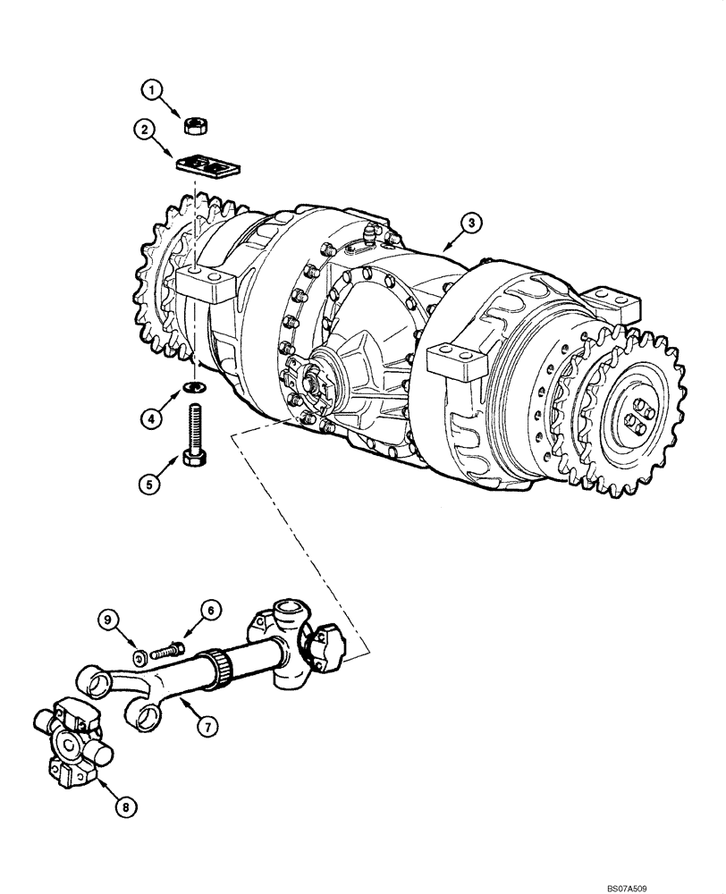 Схема запчастей Case 865 VHP - (06.24[00]) - REAR AXLE GRAZIANO - ASSEMBLY (06) - POWER TRAIN