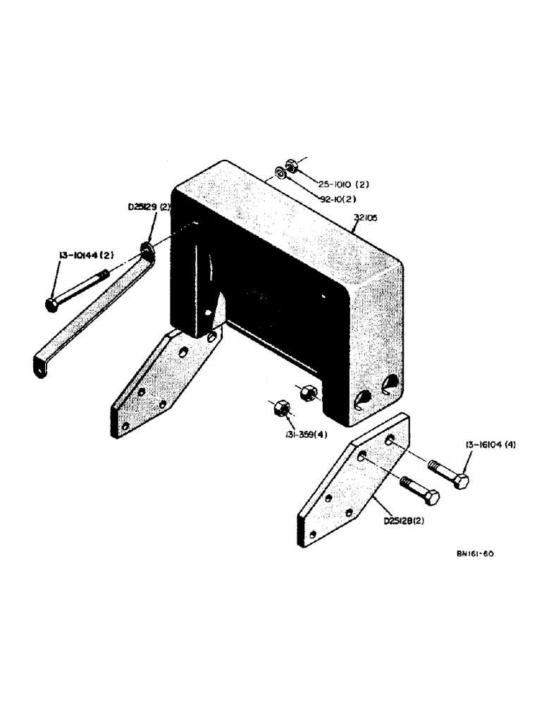 Схема запчастей Case 31 - (115) - 900 LB. COUNTERWEIGHT (WHEEL TRACTOR WITH BACKHOE REMOVED) 