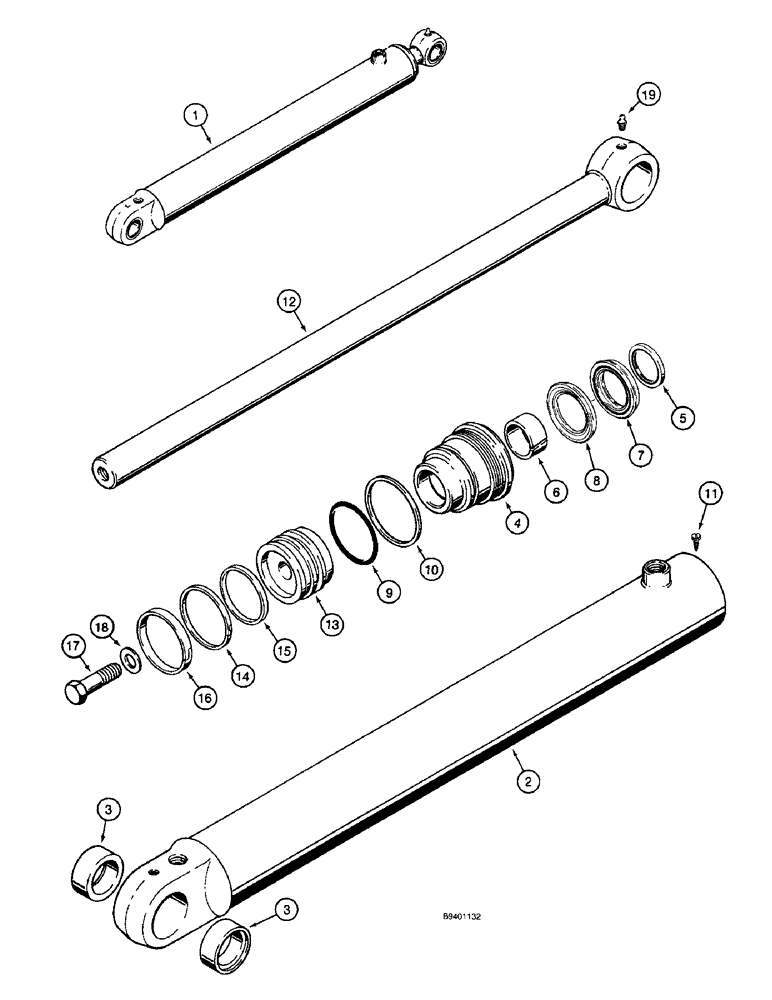 Схема запчастей Case 590SL - (9-14) - LOADER LIFT CYLINDERS (08) - HYDRAULICS