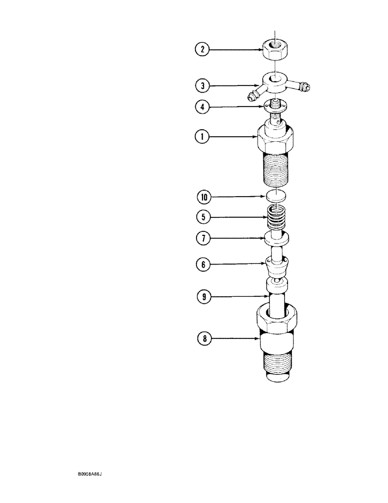 Схема запчастей Case 1818 - (3-16) - NOZZLE ASSEMBLY, DIESEL MODELS (03) - FUEL SYSTEM