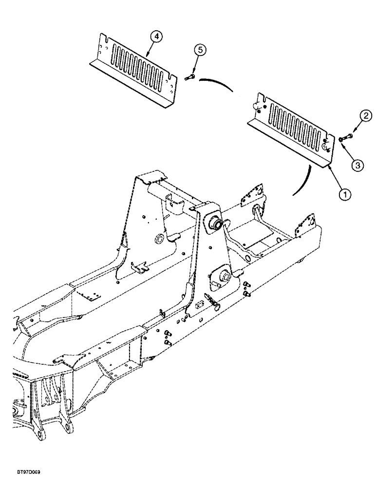 Схема запчастей Case 590SL - (9-072) - PUMP GUARDS (09) - CHASSIS/ATTACHMENTS