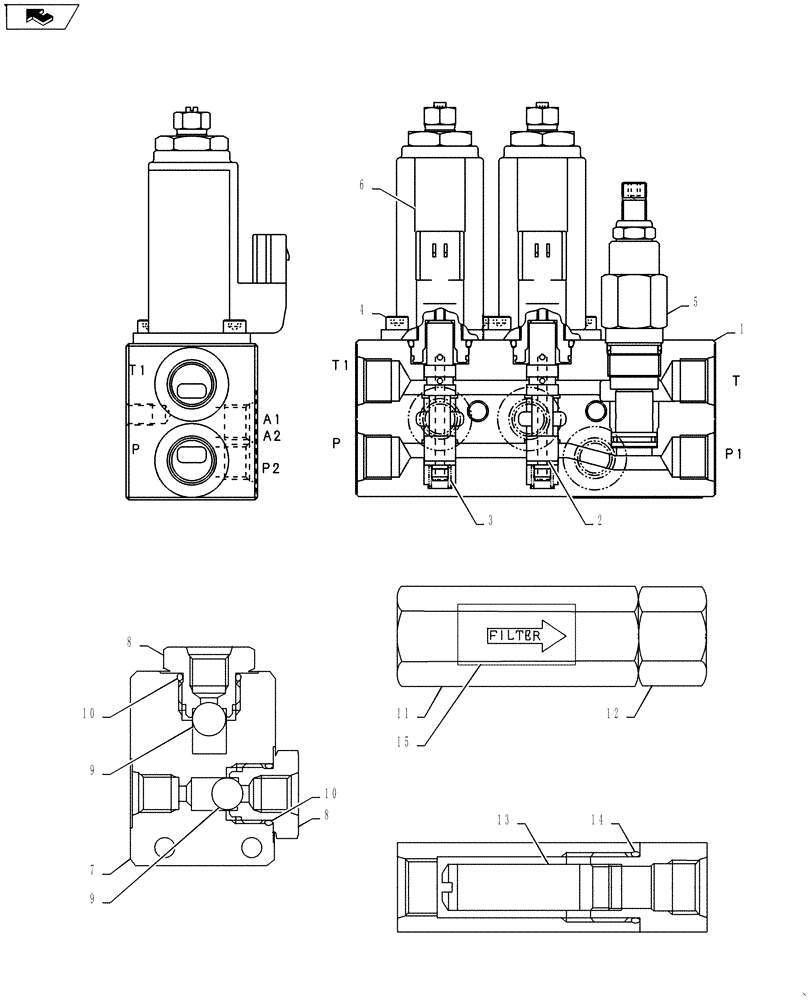 Схема запчастей Case CX27B ASN - (35.322.17) - CONTROL LINES, VALVE (35) - HYDRAULIC SYSTEMS