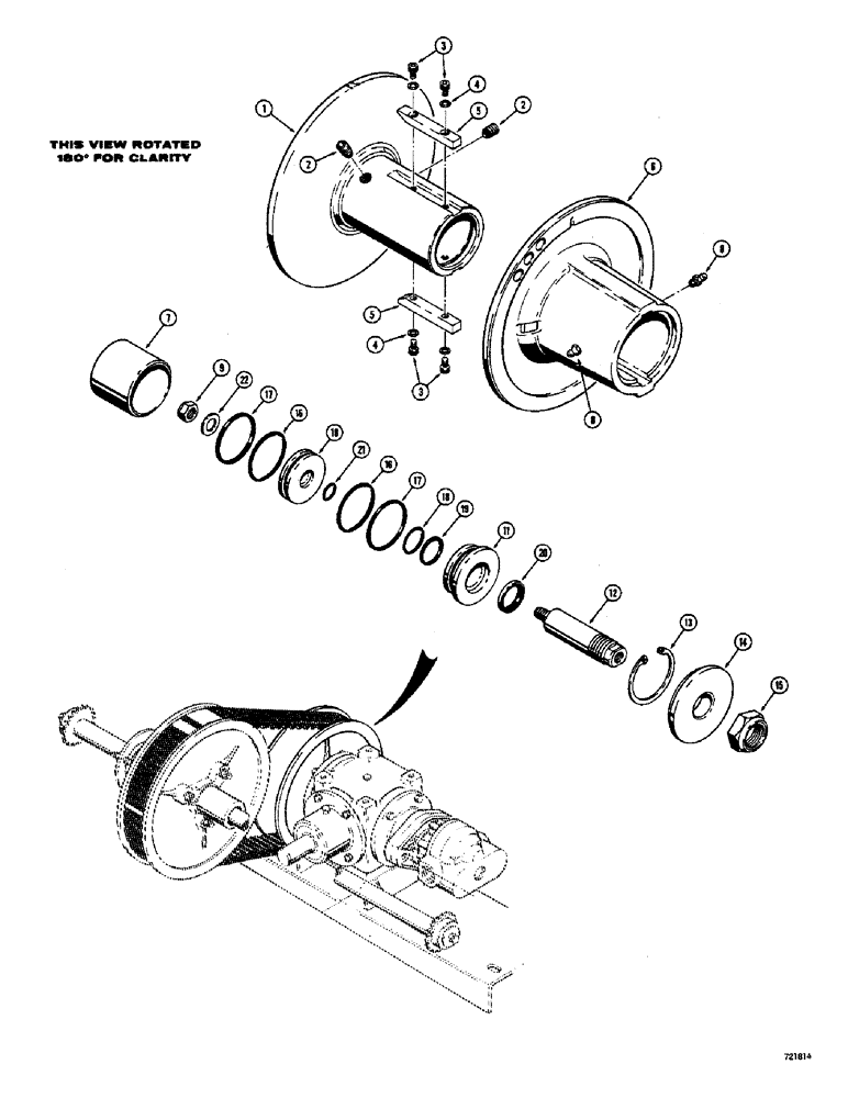 Схема запчастей Case 1530 - (031A) - 9 INCH VARIABLE SPEED DRIVE ASSEMBLY, USED SERIAL NO. 9818251 AND AFTER (06) - POWER TRAIN