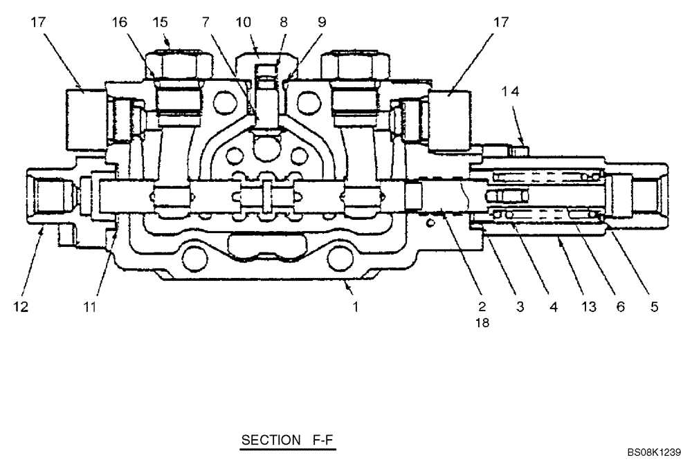 Схема запчастей Case CX27B BTW - (07-006) - VALVE ASSY, CONTROL (SERVICE) (PX30V00052F1, PX30V00052F2) (35) - HYDRAULIC SYSTEMS