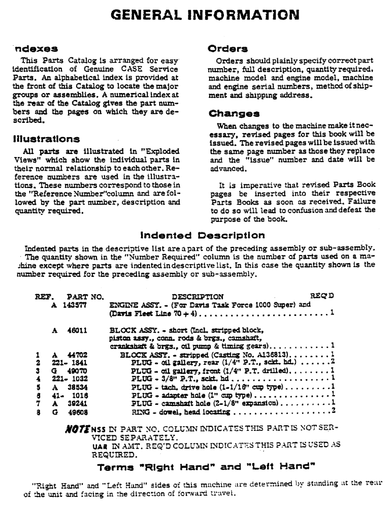 Схема запчастей Case DH5 - (01) - GENERAL INFORMATION (00) - GENERAL & PICTORIAL INDEX