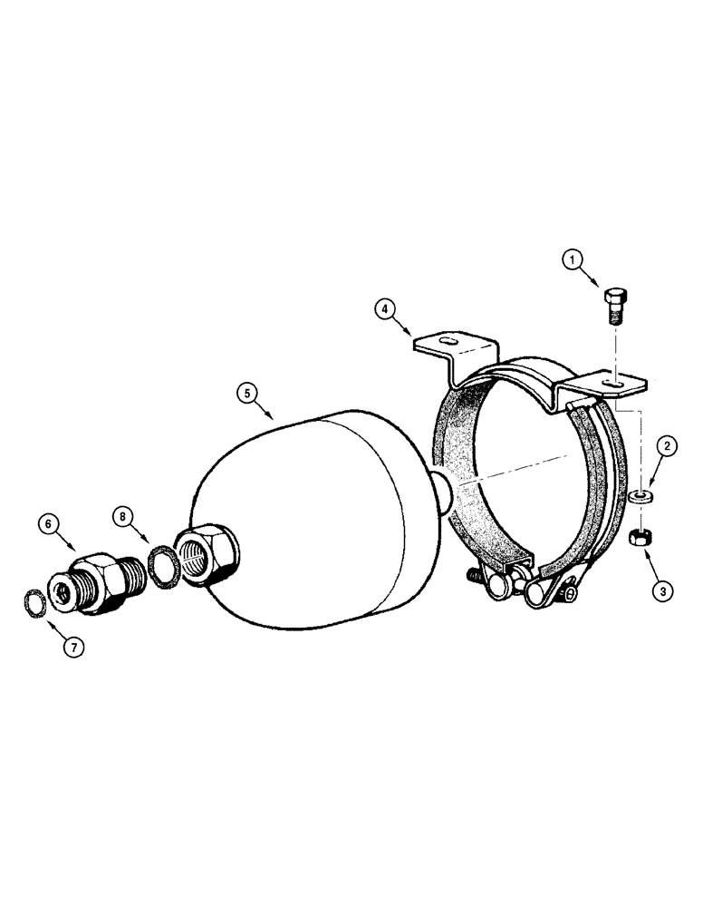 Схема запчастей Case 885 - (07-20[01]) - EMERGENCY BRAKE SYSTEM - ACCUMULATOR (07) - BRAKES