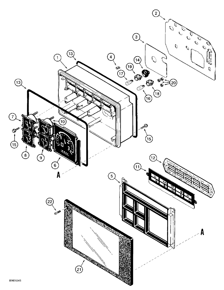 Схема запчастей Case 590L - (4-26) - INSTRUMENT CLUSTER (04) - ELECTRICAL SYSTEMS