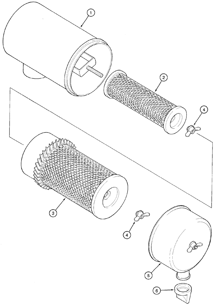 Схема запчастей Case 960 - (02-03) - AIR CLEANER ASSEMBLY (02) - ENGINE