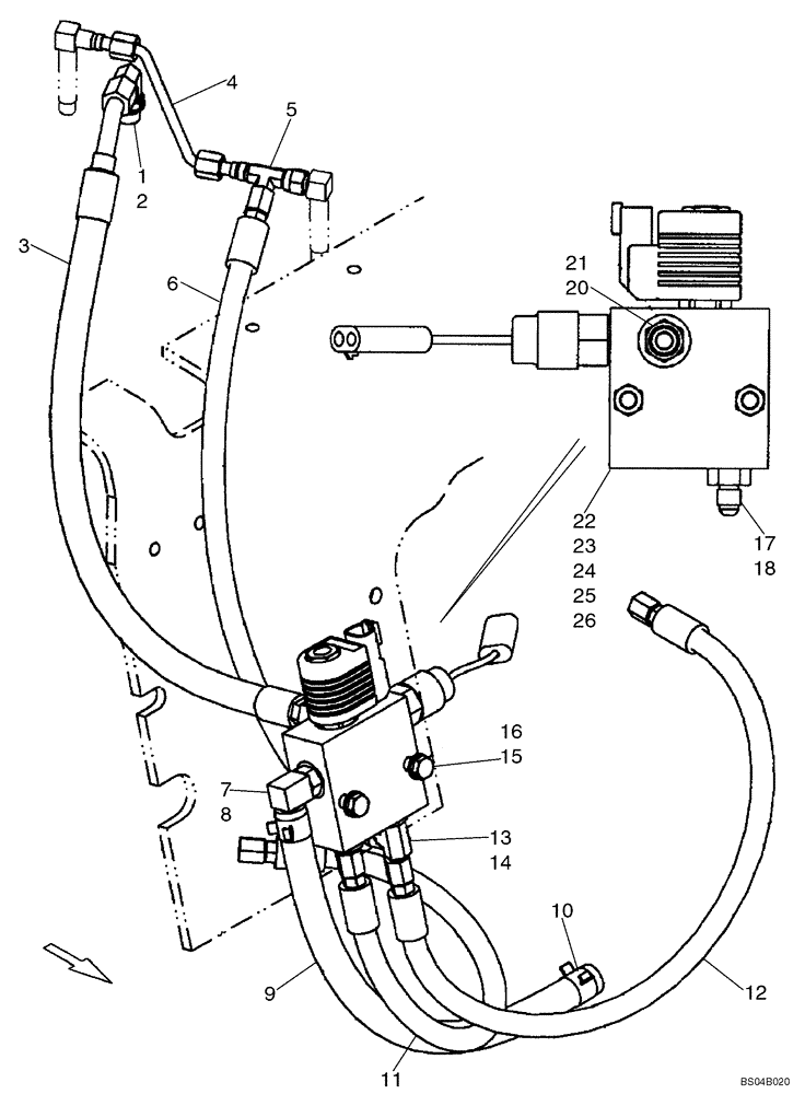 Схема запчастей Case 435 - (07-01) - BRAKE SYSTEM - HYDRAULIC (07) - BRAKES