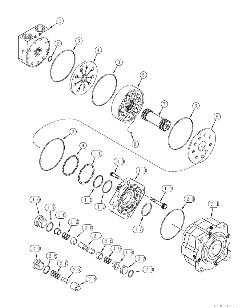 Схема запчастей Case 85XT - (06-12) - MOTOR ASSY (Dec 2 2011 11:54AM) (06) - POWER TRAIN