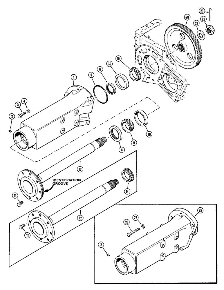 Схема запчастей Case 580B - (208) - REAR AXLE (06) - POWER TRAIN