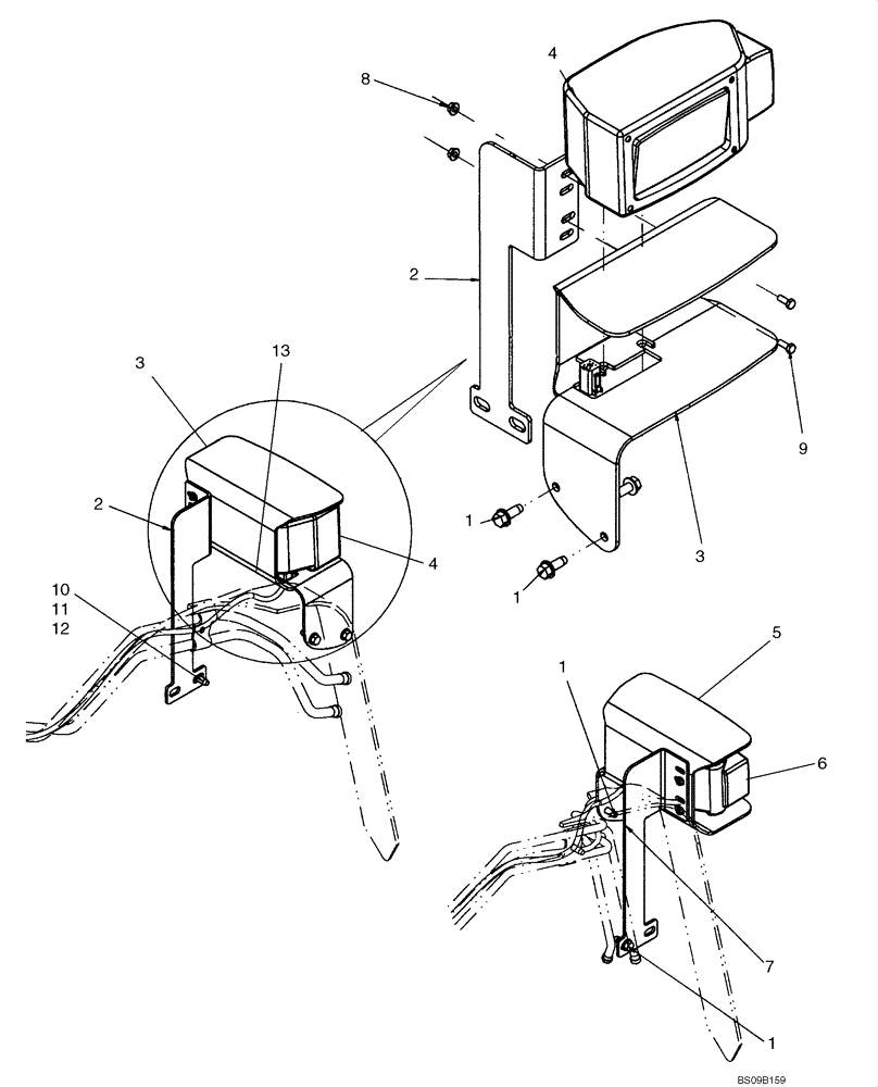 Схема запчастей Case 430 - (04-20A) - HEADLAMPS AND MOUNTING (EUROPE) (04) - ELECTRICAL SYSTEMS