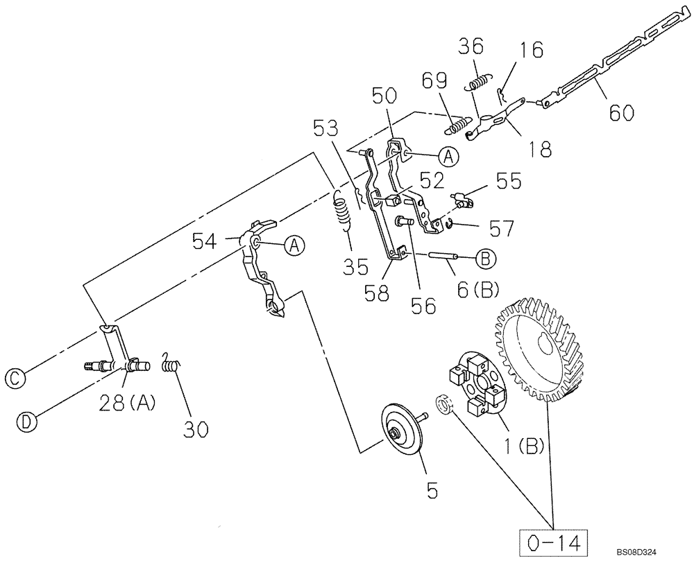 Схема запчастей Case CX75SR - (02-28) - ENGINE FLYWHEEL HOUSING (02) - ENGINE