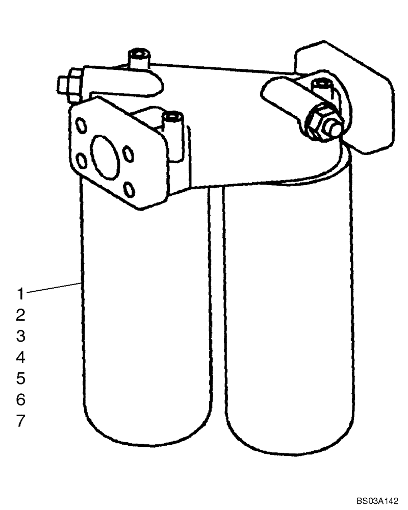 Схема запчастей Case 821E - (08-03) - HYDRAULICS - FILTER, OIL (08) - HYDRAULICS