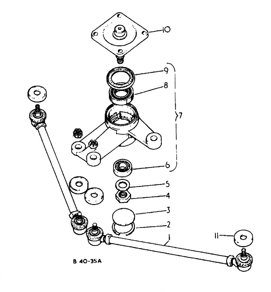 Схема запчастей Case 500 - (14-006) - STEERING LINKAGE No Description