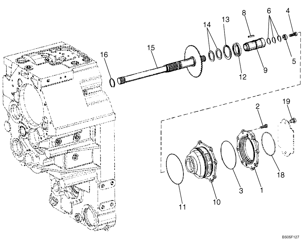 Схема запчастей Case 921C - (06-10) - TRANSMISSION - POWER TAKE OFF AND OIL PUMP (06) - POWER TRAIN