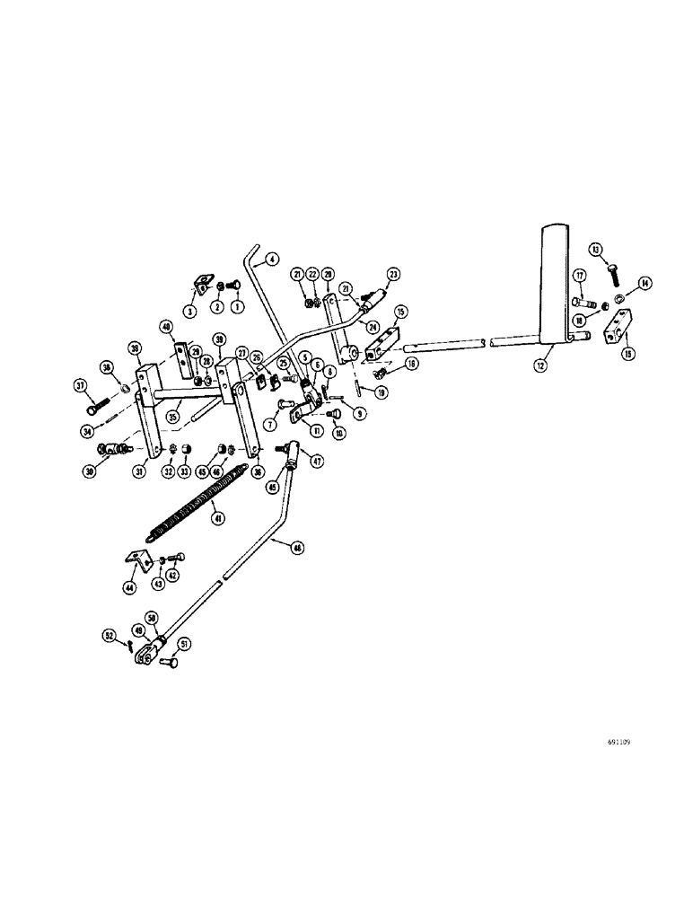 Схема запчастей Case W10C - (094) - THROTTLE CONTROL LINKAGE, DIESEL ENGINE (02) - ENGINE