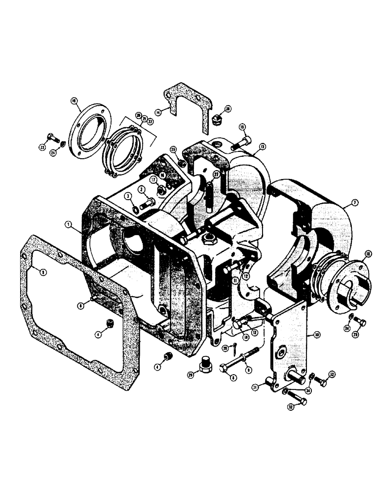 Схема запчастей Case 310C - (168) - C-3 WINCH CASE (05) - UPPERSTRUCTURE CHASSIS