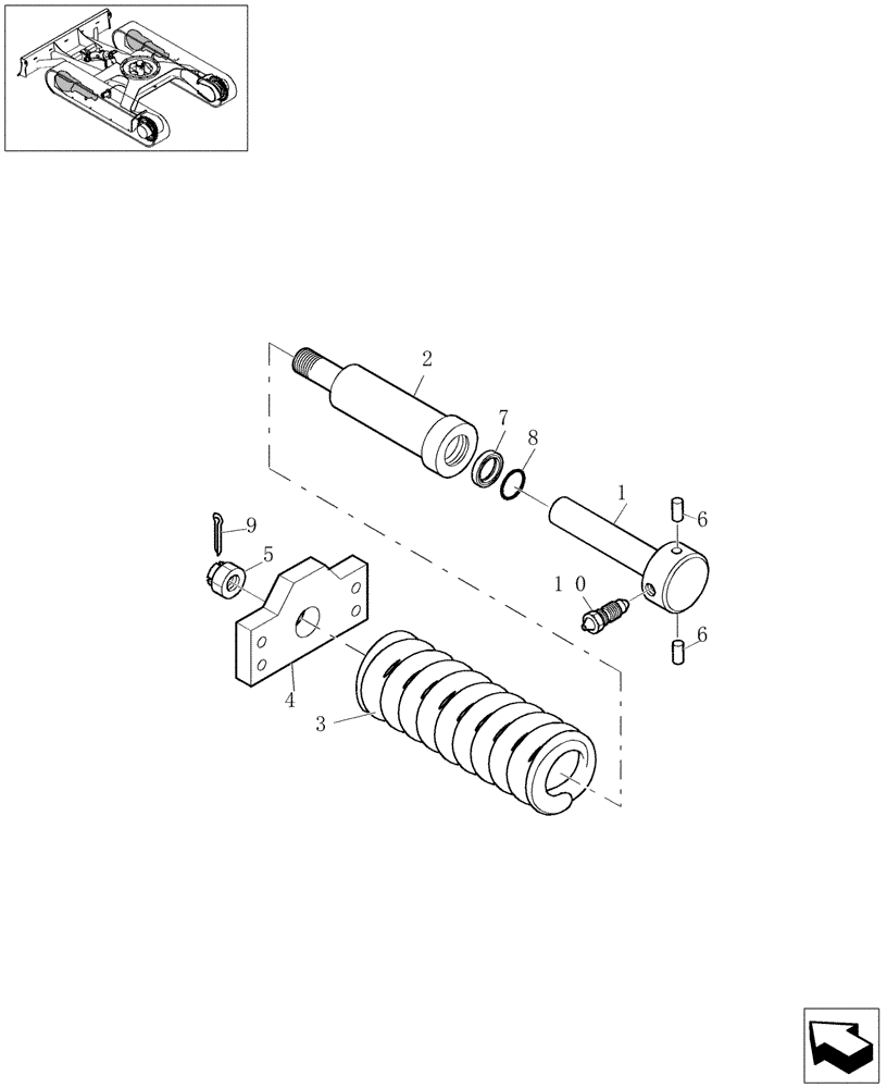 Схема запчастей Case CX20B - (3.020A[01]) - IDLER ASSY - COMPONENTS (48) - TRACKS & TRACK SUSPENSION