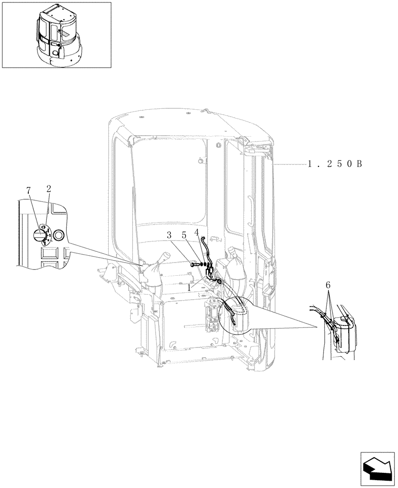 Схема запчастей Case CX31B - (1.220[06]) - HARNESS CAB (55) - ELECTRICAL SYSTEMS