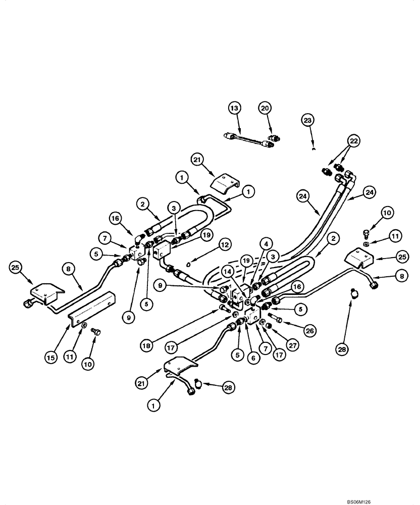 Схема запчастей Case 865 VHP - (07.08[00]) - BRAKE HYDRAULIC CIRCUIT (DANA) (07) - BRAKES