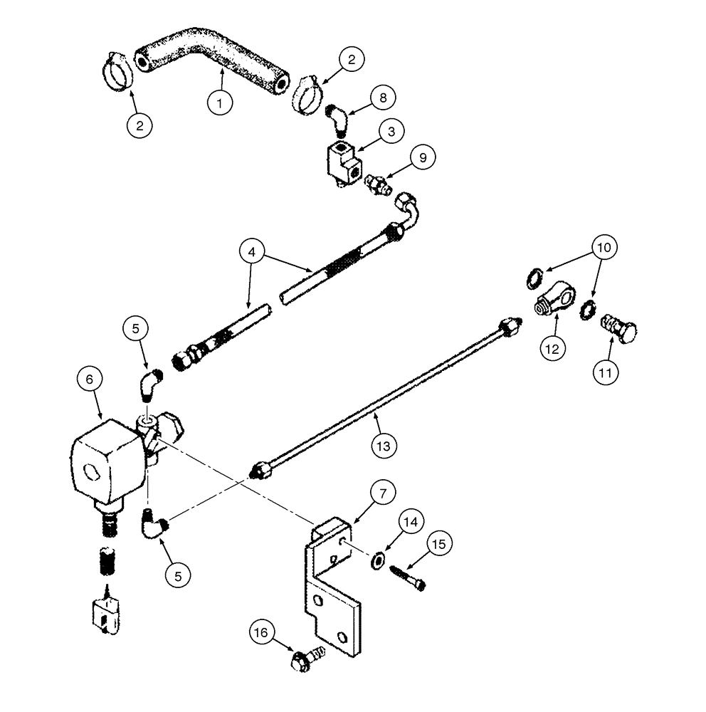 Схема запчастей Case 845 - (03-24[01]) - FUEL INJECTION SYSTEM (03) - FUEL SYSTEM