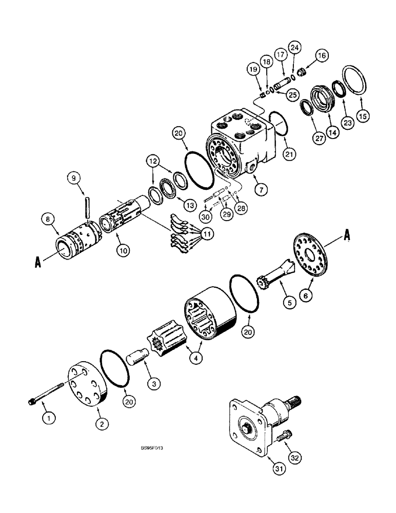 Схема запчастей Case 821B - (5-05C) - STEERING CONTROL VALVE ASSEMBLY - 135605A1 (05) - STEERING