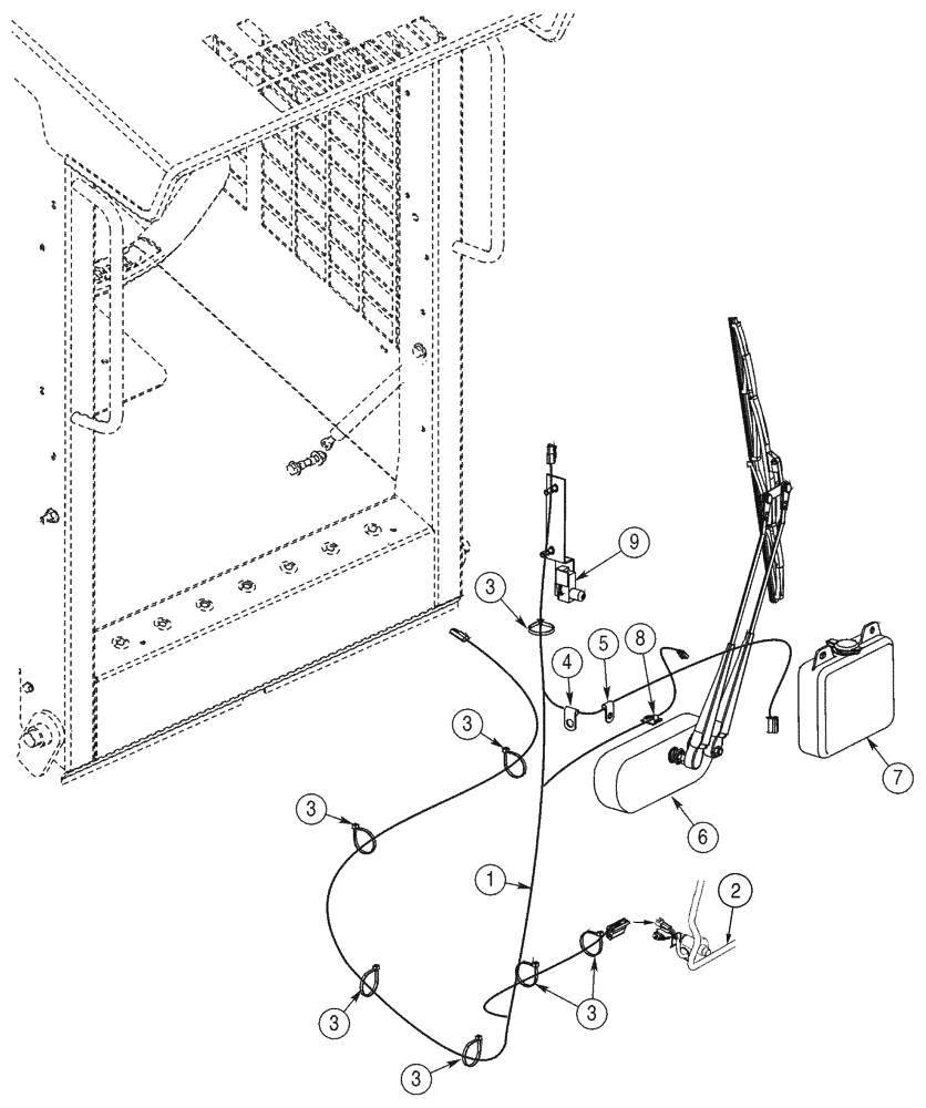 Схема запчастей Case 90XT - (04-21) - HARNESS DOOR, FRONT, NORTH AMERICAN MODELS JAF0320050-, EUROPEAN MODELS JAF0274262- (04) - ELECTRICAL SYSTEMS