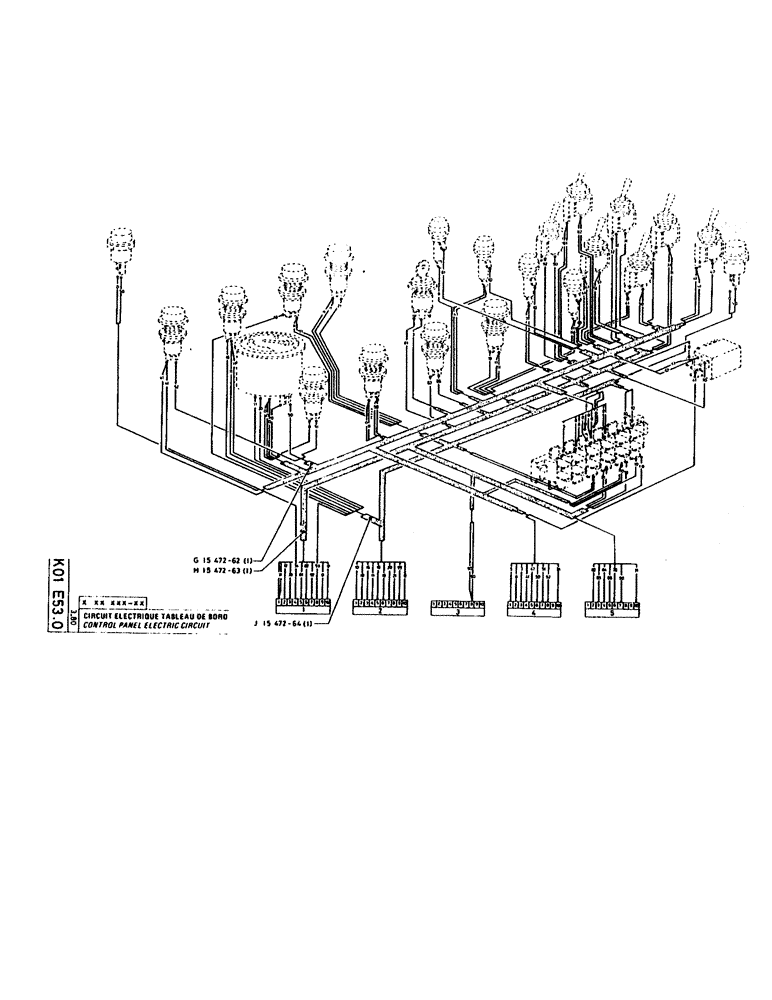 Схема запчастей Case 160CL - (245) - CONTROL PANEL ELECTRIC CIRCUIT (06) - ELECTRICAL SYSTEMS