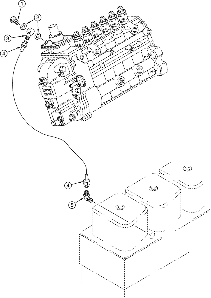 Схема запчастей Case 6030 - (03-05) - ANEROID AND WASTEGATE SYSTEM 6T-590 EPA TIER 1 EMISSIONS CERTIFIED ENGINE (03) - FUEL SYSTEM