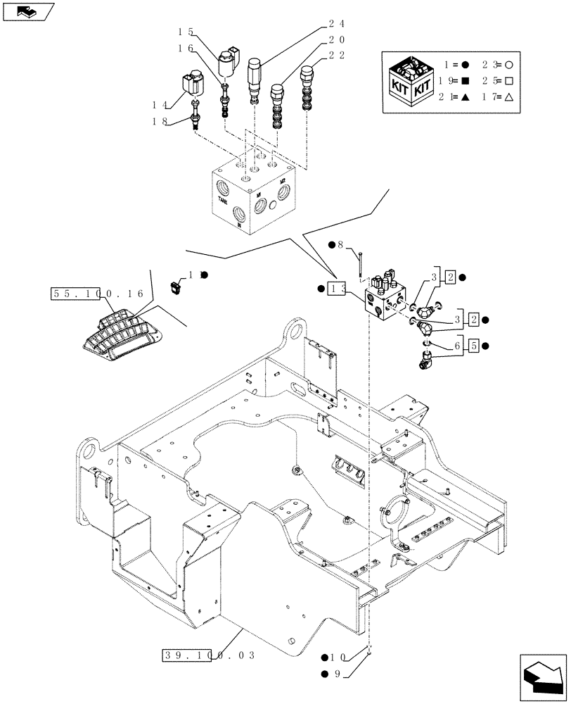 Схема запчастей Case 721F - (35.752.01) - VALVE,FAN VARIABLE SPEED AND REVERSER (35) - HYDRAULIC SYSTEMS