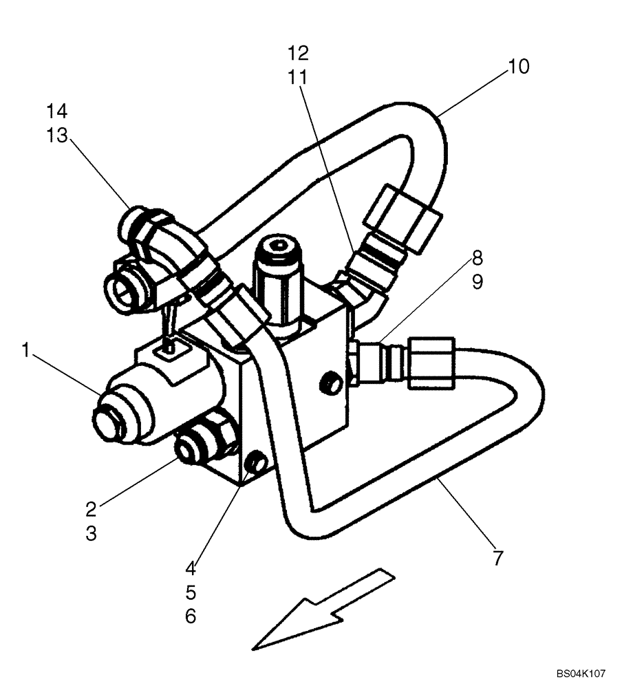 Схема запчастей Case 450CT - (08-15) - COMBINATION VALVE - HIGH FLOW (08) - HYDRAULICS