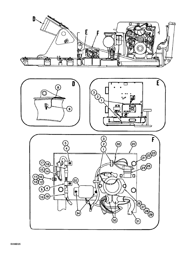 Схема запчастей Case 9060B - (4-14) - ELECTRICAL PARTS - ABOVE BATTERIES, P.I.N. EACO601026 (04) - ELECTRICAL SYSTEMS