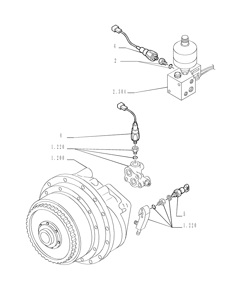 Схема запчастей Case 1850K - (6.712[05]) - ELECTRIC COMPONENTS - TRANSMISSION Electrical System / Decals