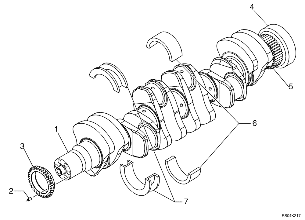 Схема запчастей Case 850K - (02-23) - CRANKSHAFT (02) - ENGINE