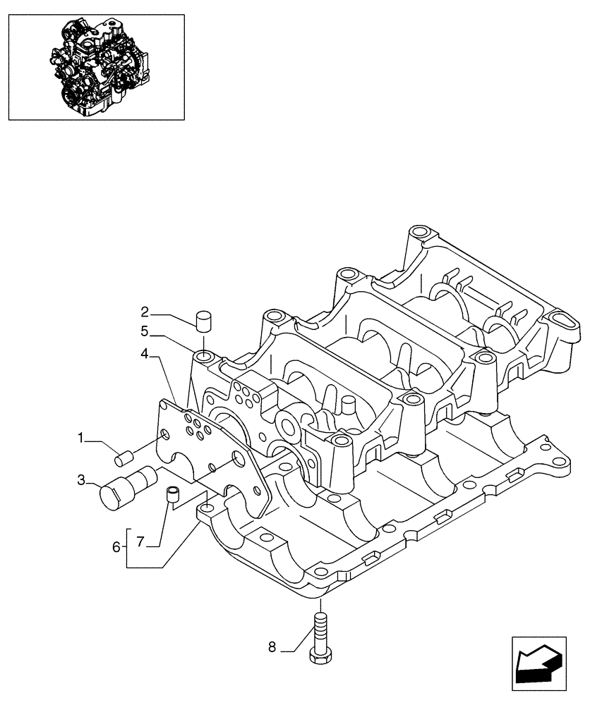 Схема запчастей Case 580SN - (10.110.03) - DYNAMIC BALANCER, HOUSING (580SN, 580SN WT, 590SN) (10) - ENGINE